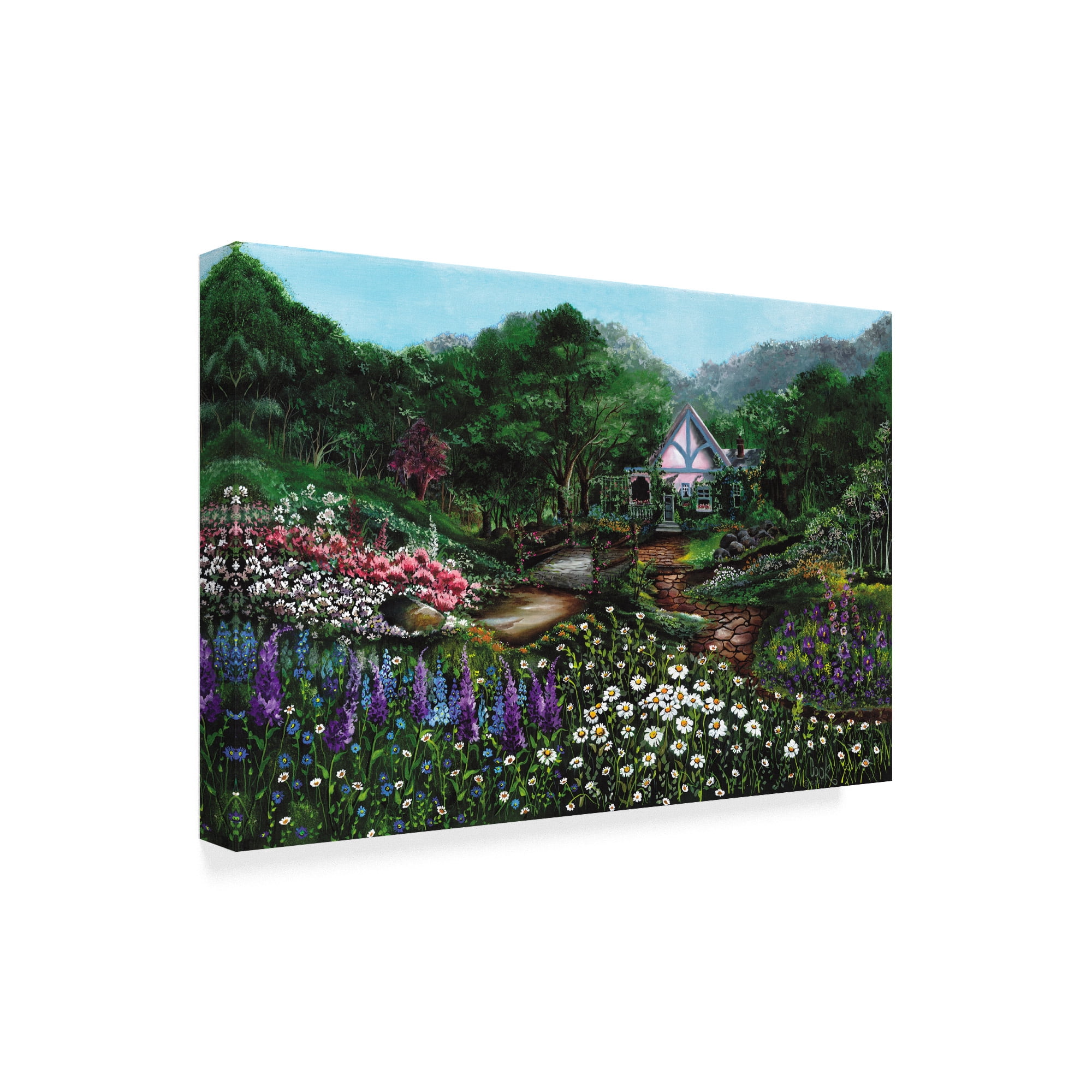Trademark Fine Art 'Romantic Cottage' Canvas Art by Bonnie B Cook