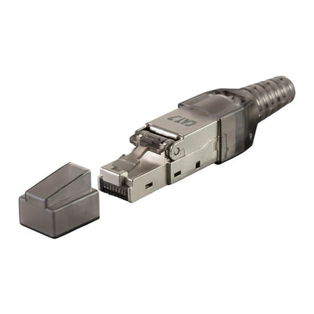 6 Pin Modular Plug Monoprice Cat7 or Cat6A RJ-45 Field Connection Modular Plug | Shielded, for 23/24AWG Installation Cable, 10 pack - Entegrade Series ()
