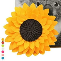 Sunflower Decorative Throw Pillows, 3D Flower Pillow, Accent Pillow, Sunflower Decorations, Flower-Shaped (14.5" Flower, 13" Pillow with Insert, Sunny)