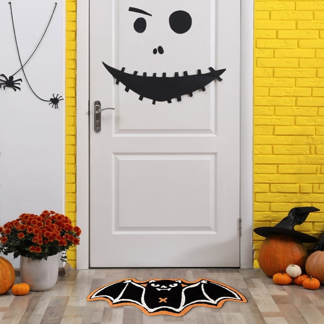 WRXMIJNHGSA Polyester Carpet Under $20 Carpet Unwelcome Bat Door Mat Gothic Rug Halloween Funny Pattern Doormat New Home Closing Housewarming For Kitchen Bedroom Holiday Outdoor Indoor Decor