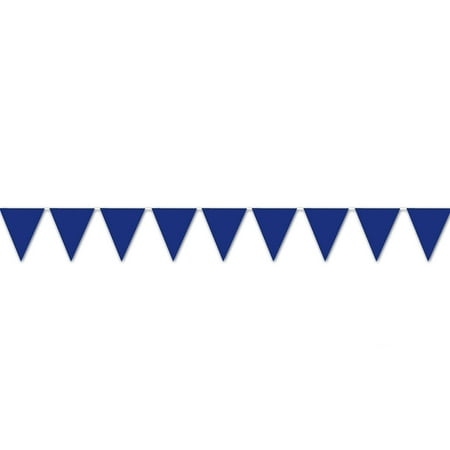 Beistle 10" x 12' Indoor/Outdoor Graduation Pennant Banner; Blue 4/Pack 50708-B