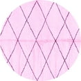thumbnail image 1 of Ahgly Company Indoor Round Solid Pink Modern Area Rugs, 4' Round, 1 of 4