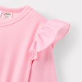 thumbnail image 5 of Disney Frozen Elsa Girls Dresses Olaf Graphic Pink Ruffle Long Sleeve Birthday Fall Dress Kids, 5 of 8
