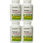 Senna 8.6 mg Generic for Senokot Natural Vegetable Laxative 1000 Tablets per Bottle Pack Of 4 Bottles