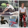 thumbnail image 2 of Red Fox Women's High Waist Camouflage Military Cargo Jogger Pants - Army Casual Olive Woodland Camo, X-Large, Plus Size, 2 of 6