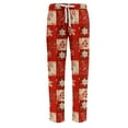 thumbnail image 4 of Hearthz Men's Pajama Pants Christmas Drawstring Elastic Waist Men's Lounge Pants Funny Print Wide Leg Men Pajama Pants, 4 of 5