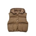 thumbnail image 2 of Maqroz Girls Quilted Sleeveless Jackets Snap Button Down Hooded Coat Casual Warm Lightweight Solid Color Daily Wear for Fall Winter, 2 of 5