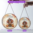 thumbnail image 5 of Happy Thanksgiving Boxer Turkey Costume Pumpkins Autumn Leaves Stained Glass Suncatcher Boxers Dog Lover Gifts Idea Window Hanging Sign Decor - 130144, 5 of 5