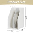 thumbnail image 2 of Clearance Bookends Supplies Plastic Organizer Book Stand Magazine Display File Rack A4 Paper Storage Holder Supplies (White), 2 of 6