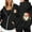 Black, variant on Zip up Hoodies for Women Christmas Retro Santa Claus Graphic Long Sleeve Full Zipper Jackets Loose Drop Shoulder Comfy Drawstring Hooded Sweatshirts with Pockets White XL