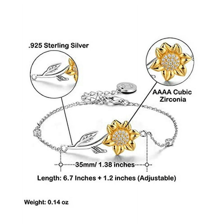 Sunflower jewelry deals bracelet