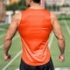thumbnail image 3 of Camiseta de tirantes de cuello redondo para hombre, informal, sin mangas, de verano, para fitness y deportes, cómoda, de poliéster., 3 of 4