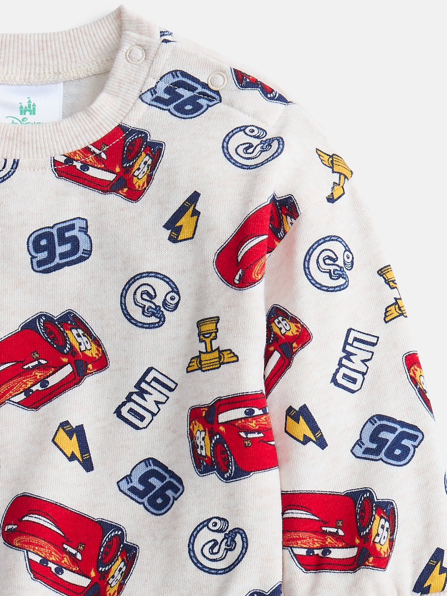 Pixar Cars Baby Boys' Crewneck Sweatshirt and Cargo Joggers Set, 2-Piece, Sizes 0/3M-24M