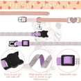 thumbnail image 7 of Minzimin 4 Pcs Rhinestone Cat Collar Heart Bling Breakaway Girl Cat Soft Velvet Fancy Adjustable Safety Kitten Collar with Bell for Kitty(Pink, Purple), 7 of 7