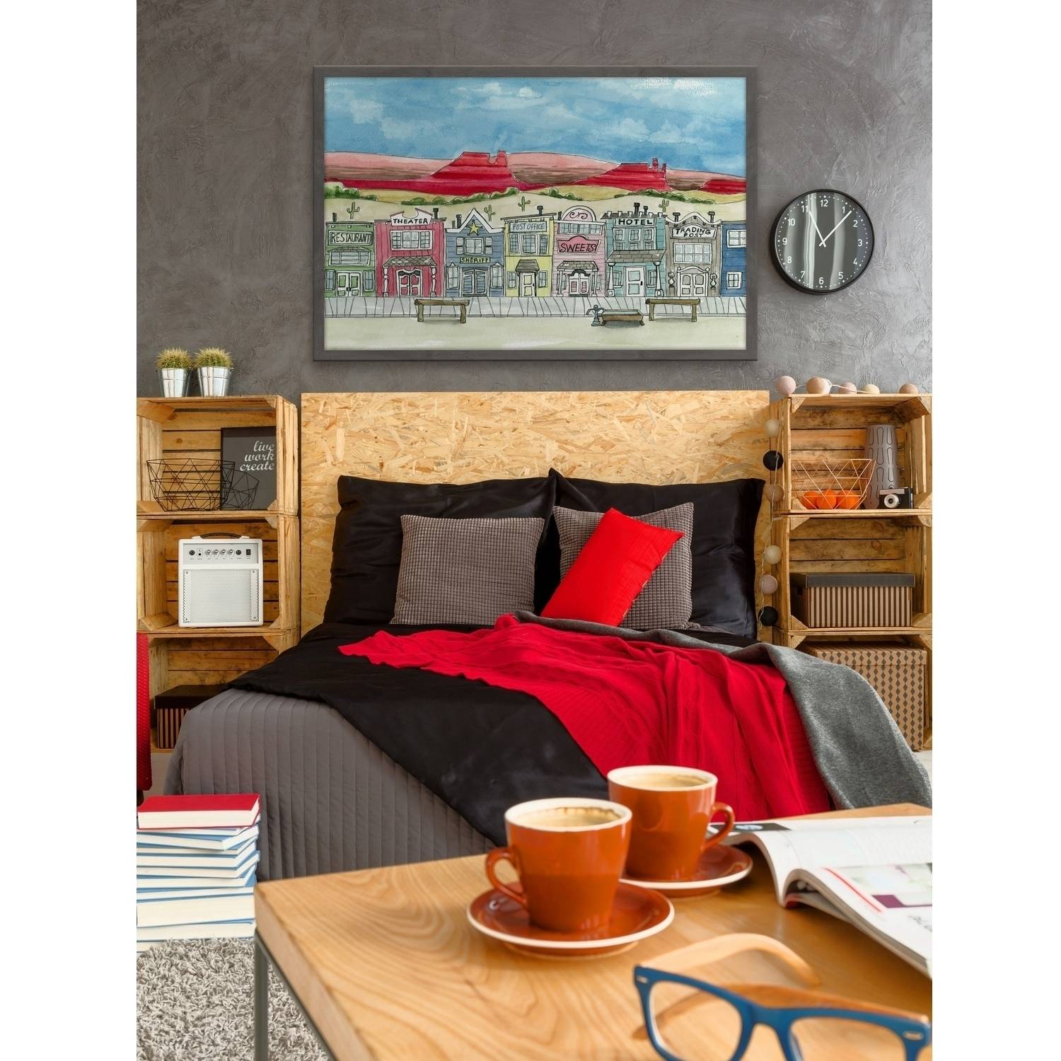 "The Old Wild West" Framed Painting Print