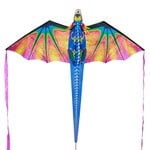 X Kites Supersized Deluxe Dragon Nylon Kite, 76 Inch Wingspan, Durable Airframe, Ready to Fly, Includes TriWinder and Skytails