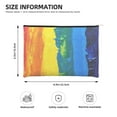 thumbnail image 3 of Zufioo Rainbow Colored Print DuPont Paper Portable Toiletry Bag, 8.9x6.5 inch Zippered Hand-held Paper Cosmetic Bag Storage Tool Kit, 3 of 7