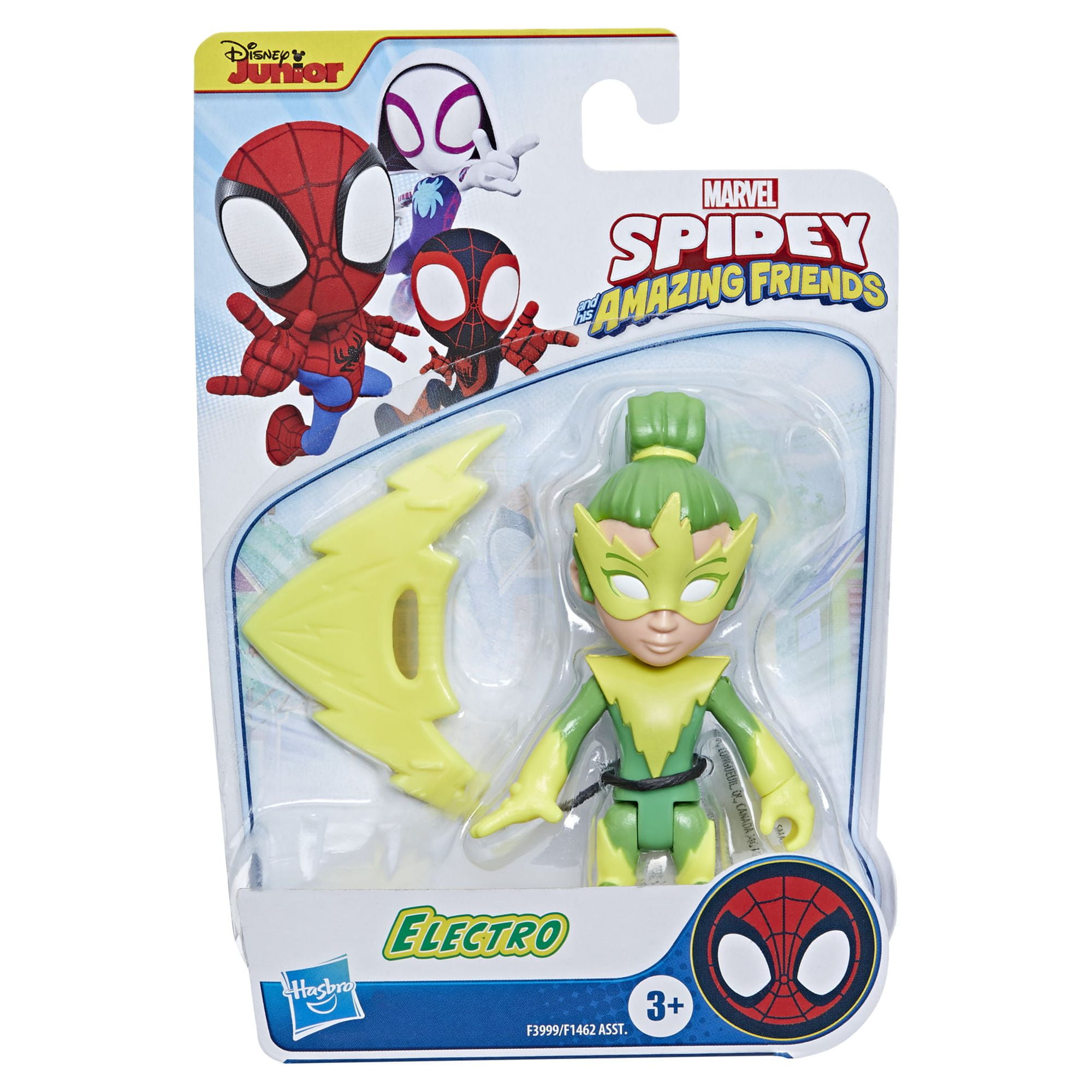 Marvel Spidey and His Amazing Friends Electro Action Figure Toy with Accessory