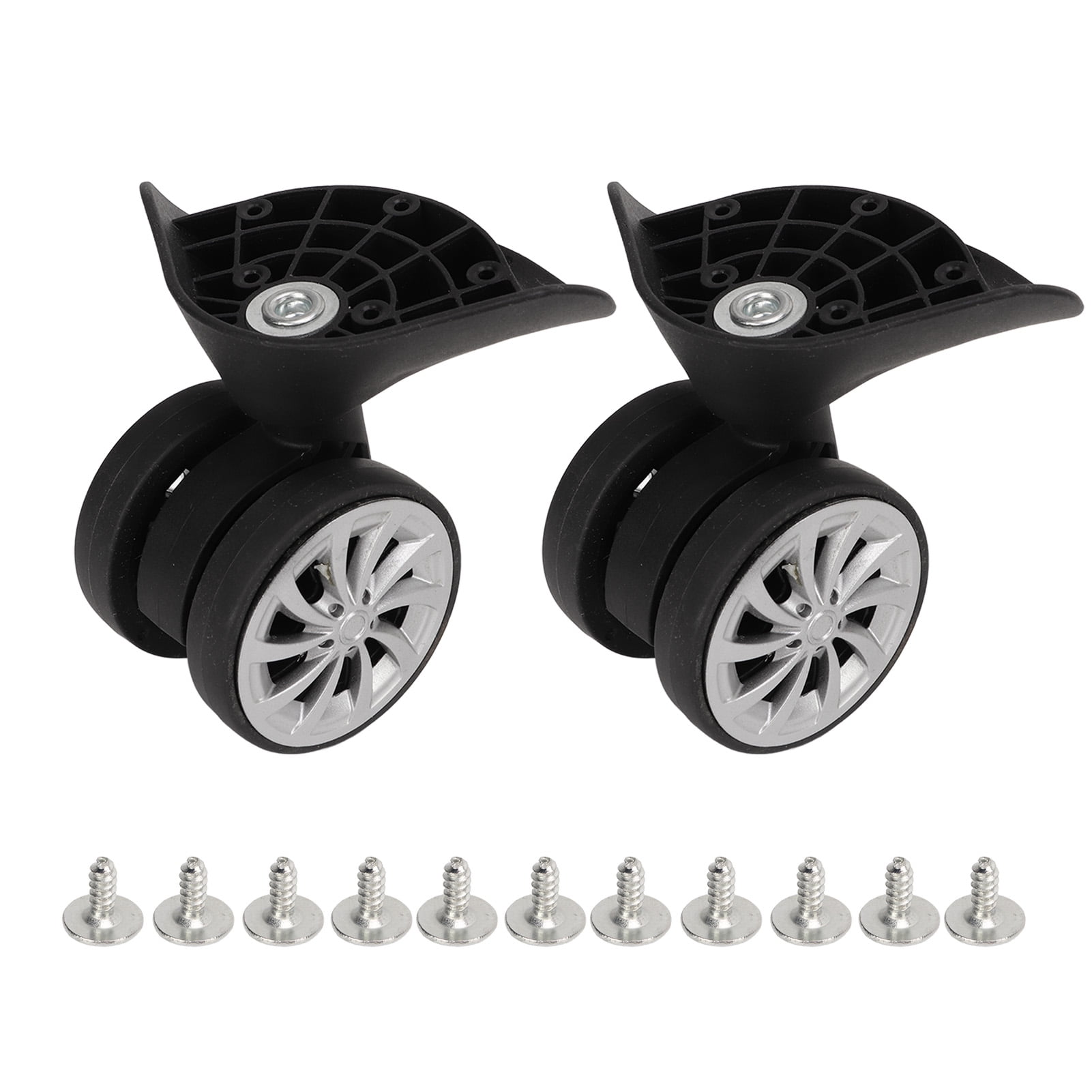 BORDSTRACT 1 Pair Luggage Caster Wheels Luggage Wheels Replacement Nylon Luggage Casters Black Walmart