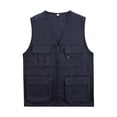 thumbnail image 5 of Solid Color Pocket Vest Jacket for Daily Casual Outdoor Wear Lightweight Warm Layering Piece Men, 5 of 5