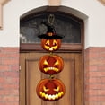 thumbnail image 3 of pstuiky Colgante de calabaza de Halloween para centro comercial hotel escaparate de karaoke decoración de pared de fondo colgante de papel, 3 of 4