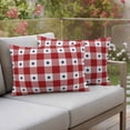 thumbnail image 4 of Independence Day Pillow Covers 2 Pack Patriotic Star Plaid Red White Pillowcase Waterproof Outdoor Throw Pillow Cover for Patio Balcony Rectangular Cushion 20”x12”, 4 of 9