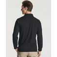 thumbnail image 3 of Real Essentials 3 Pack Men's Cotton Jersey Long-Sleeve Polo Shirt - Casual Workwear Office (Available In Big & Tall), 3 of 6