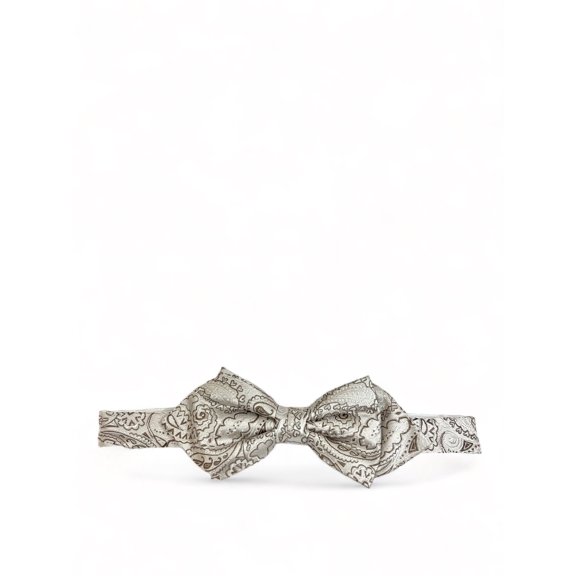 Diamond Espresso Paisley Silk Bow Tie by Paul Malone