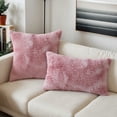 thumbnail image 2 of Unique Bargains Pack of 2 Tie-Dye Teddy Fleece Pillow Covers Pink 20" x 12", 2 of 7