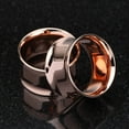 thumbnail image 4 of A Pair of Rose Gold PVD Steel Double Flared Ear Gauge Flesh Tunnel Plug, 4 of 4