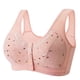 thumbnail image 4 of Ropa Interior De Mujer De Gran Tamaño Sujetador Inalámbrico De Algodón Puro Botones De Fila Delantera Con Borde De Encaje, 4 of 5