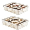thumbnail image 1 of Bandesun, bandeja de servicio dividida, caja para aperitivos con tapa y asa, 2 unidades, 1 of 7