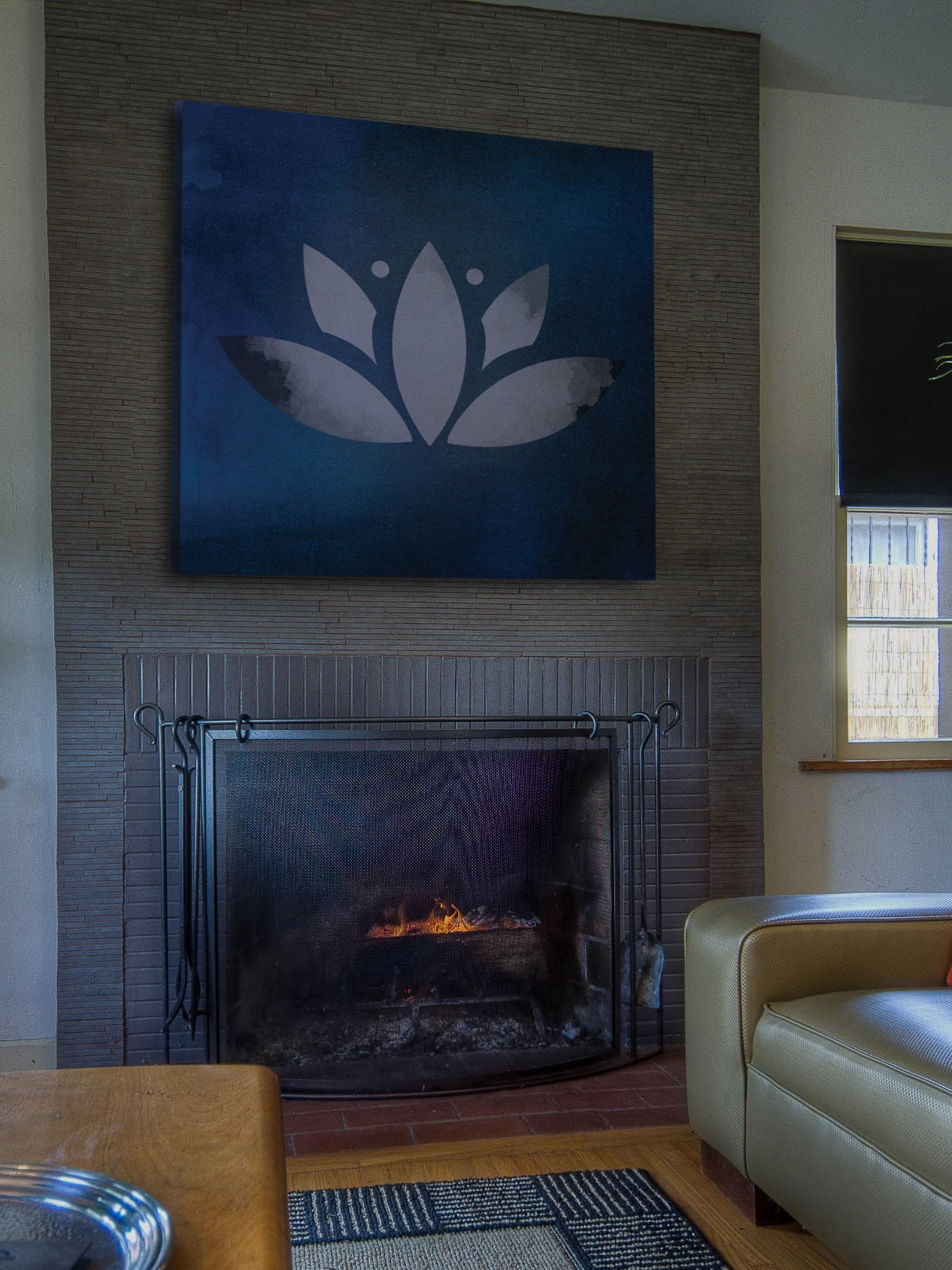 "Lotus Leaf" Painting Print on Wrapped Canvas