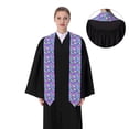 thumbnail image 4 of Logiee Disco Roller Skates Print Unisex Adult Graduation Stole Shawl 72" Long for Academic Commencements Shawl-Flattened, 4 of 7