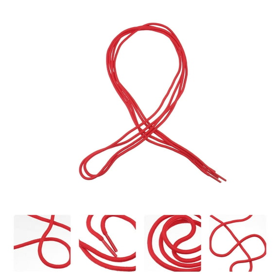 KALLORY 1 Pair Red Shoelace for Men and Women Flat Shoelaces for Sneakers