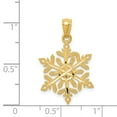 thumbnail image 3 of 14k Yellow Gold Diamond -Cut Snowflake Pendant, 3 of 4
