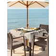 thumbnail image 2 of Easter Eggs Outdoor Tablecloth - 54x54 Inch Square Dining Table Cover, Rabbit Spring Botanical Wildflowers Bunny Beige Waterproof Outdoor Table Cloth with Umbrella Hole & Zipper for Picnic/Patio, 2 of 7