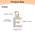 thumbnail image 3 of Uxcell 8 Pack 0.1" Encanto de letra E de strass completo para pulseras/brazaletes de bricolaje Oro, 3 of 6