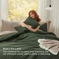 thumbnail image 7 of King Size Comforter Set, Dark Green Soft Prewashed Bed Comforter for All Seasons, 3 Pieces Warm Bedding Sets, 1 Lightweight Comforter (104"x90") and 2 Pillowcases (20"x36"), 7 of 7