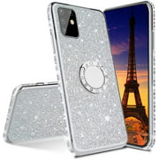 COTDINFOR Compatible with Samsung Galaxy S21 Case Glitter Cute Girly Diamond Rhinestone Bumper Sparkly Pink Soft TPU