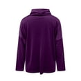 thumbnail image 5 of qelini Womens 3/4 Sleeve Tops Pullover Basic Tee Velvet Solid Cowl Neck Lightweight Elegant Party Blouses, 5 of 8