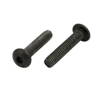 2Pcs M4x20mm 10.9 Grade Hex Socket Reverse Left Hand Thread Screw Bolt Black