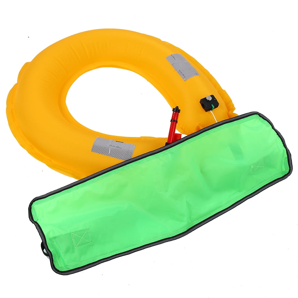 Ceinture de sauvetage gonflable avec bande réfléchissante et sifflet Jaune