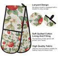 thumbnail image 2 of Yayeee Double Oven Mitt Kitchen Heat Resistant Baking 35" x7" Quilted Glove, Beige Apple Pattern, 2 of 6