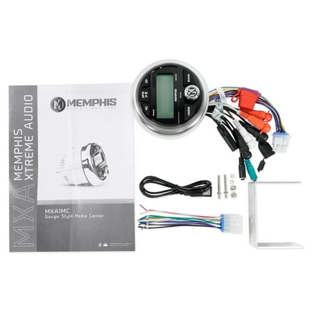 Memphis Car Audio - In-Dash Digital Media Receiver - Built-in Bluetooth - Silver/Black