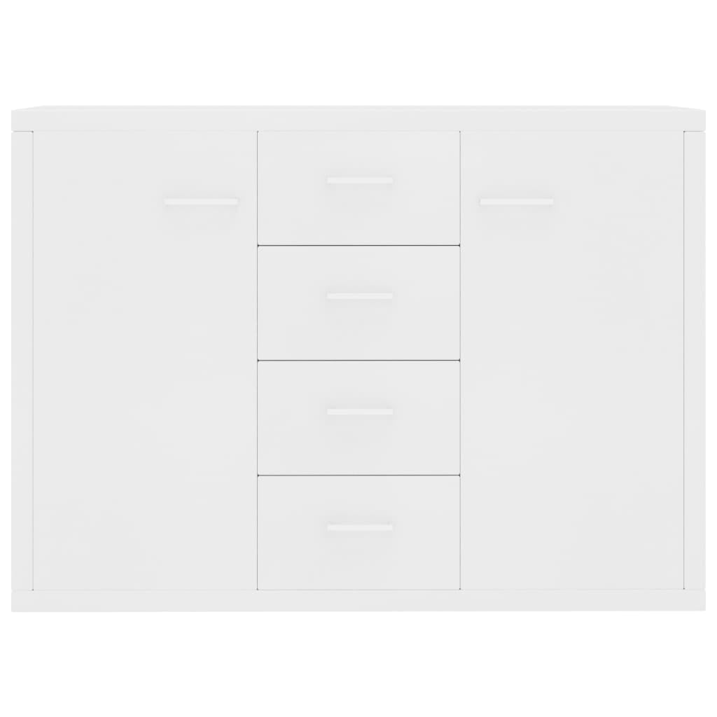 Kepooman Bathroom Cabinet, Modern Buffet Sideboard for Living Room, Storage Cabinet with Two Doors and Four Draws, White Kepooman Bathroom Cabinet, Modern Buffet Sideboard for Living Room, Storage Cabinet with Two Doors and Four Draws, White