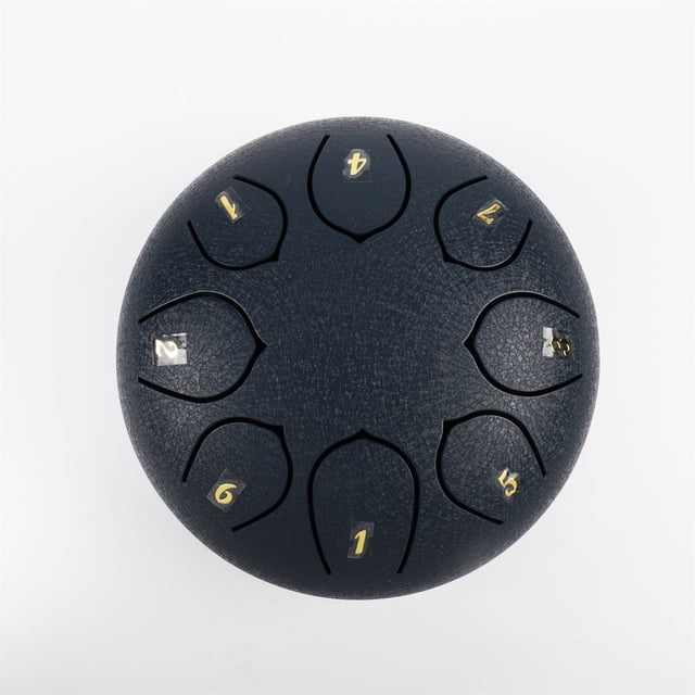 LSLJS 6 Inch 8 Notes Steel Tongue Drum, Premium Adult's Music Hand Drum Instrument, Clean Clear Ethereals Sounds, Home Kitchen Gadgets Accessories