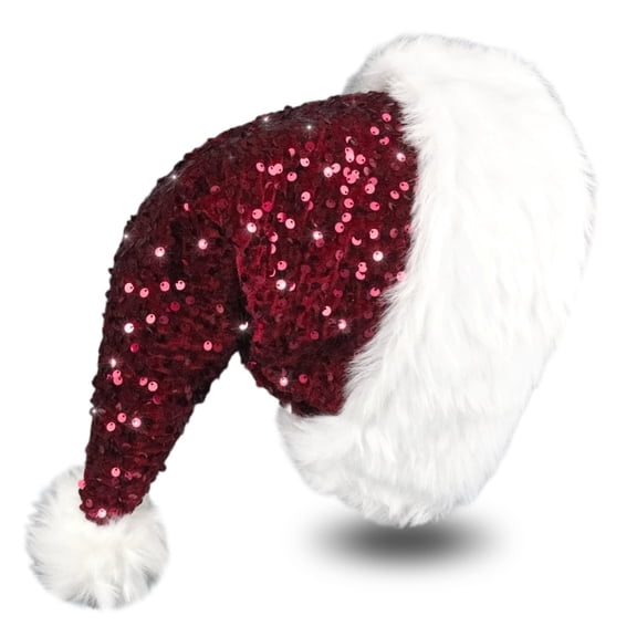 Santa Hat, Christmas Hats for Women or Men, Soft Adults Holiday Hat for Santa Claus New Year Party Supplies