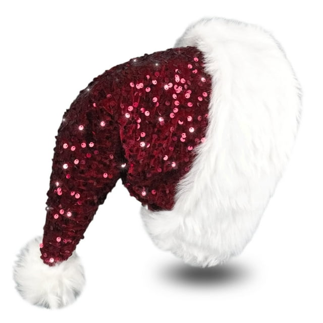 Gorro de Papá Noel, Gorros de Navidad para Mujeres o Hombres, Gorro de Vacaciones Suave para Adultos para Suministros de Fiesta de Año Nuevo de Papá Noel