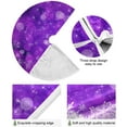 thumbnail image 2 of FMSHPON Purple Christmas Snowflakes Xmas Christmas Tree Skirt Stand Mat for Holiday Party Decoration Indoor Outdoor 48 inches, 2 of 6